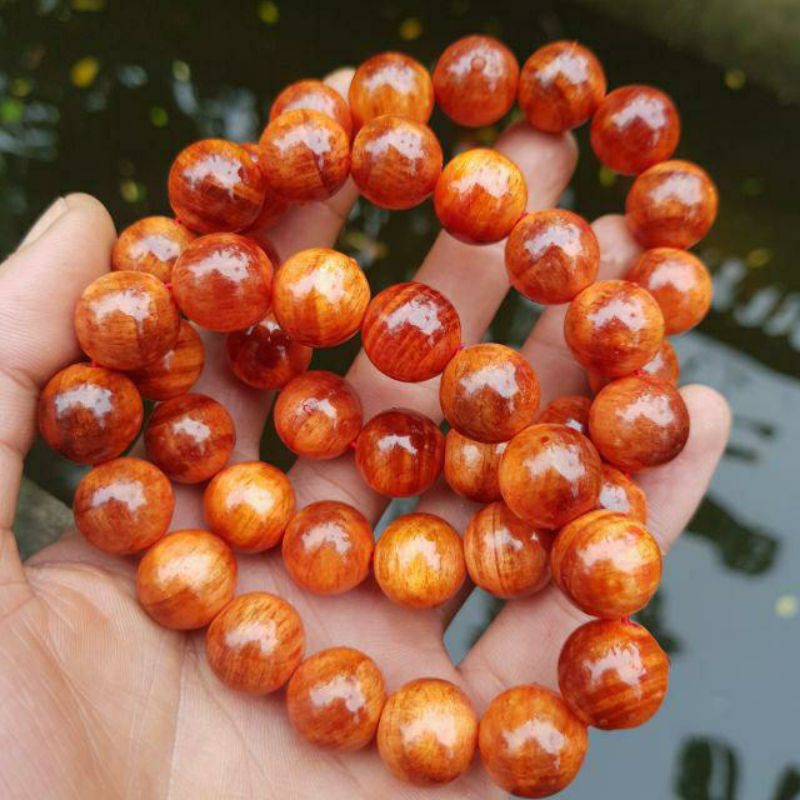 🚥🚦Vòng tay gỗ tự nhiên nam nữ - vòng gỗ Huyết Long phong thủy trừ tà thấu quang loại 8ly 10ly 12ly