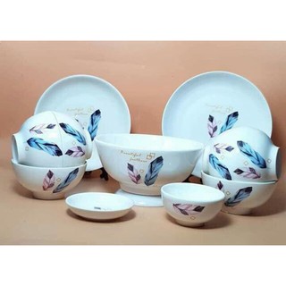 [RẺ VÔ ĐỊCH] Bộ bát đĩa gốm sứ Bát Tràng cao cấp 11 món