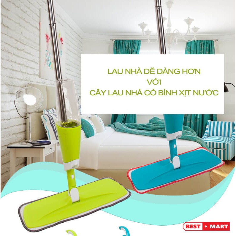 Cây lau nhà kèm bình xịt nước tiện dụng | Chổi lau nhà vắt phẳng kèm bình  phun nước | Shopee Việt Nam