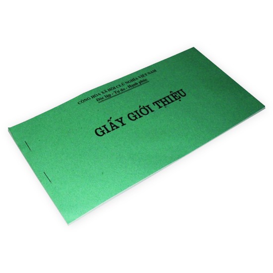 Giấy giới thiệu(quyển)