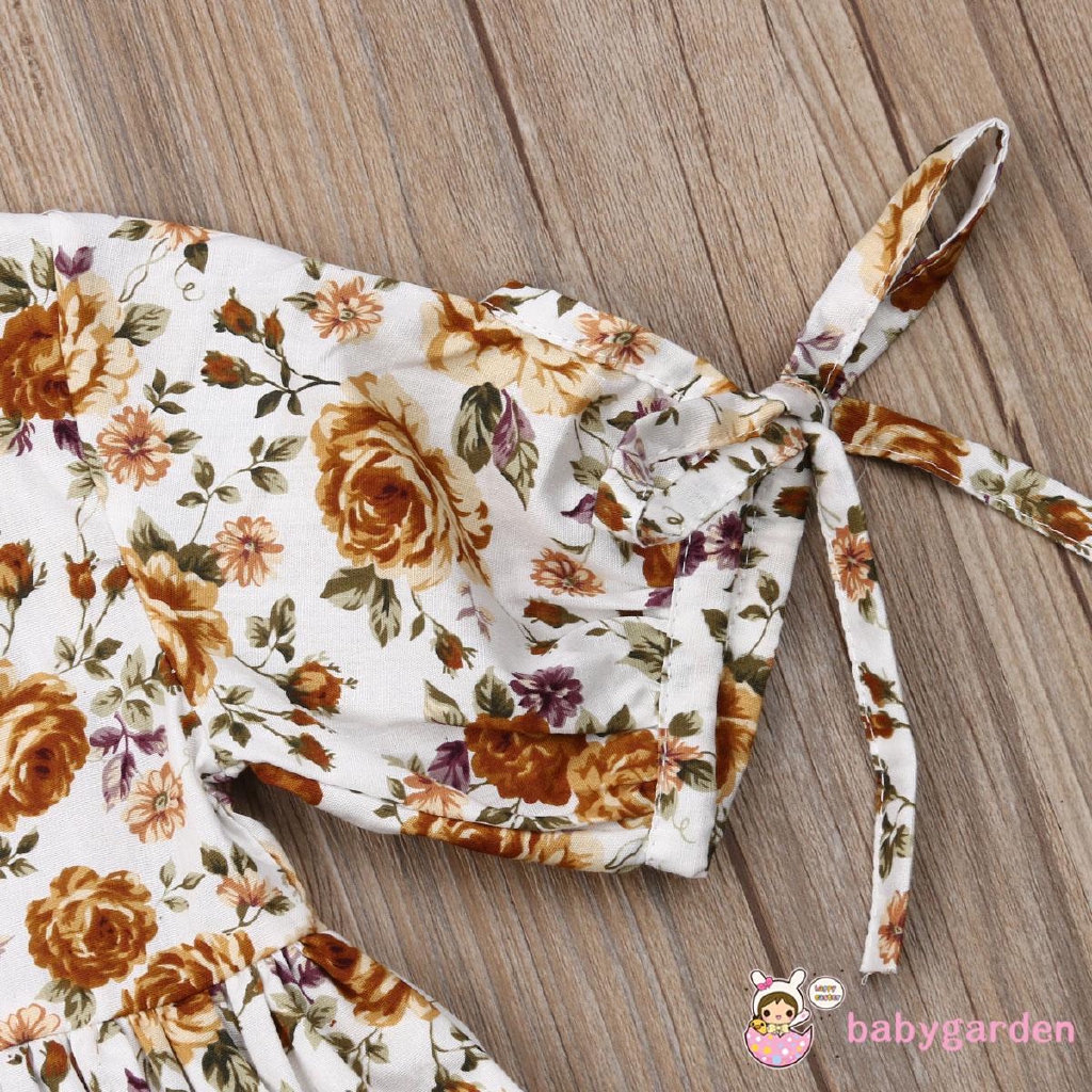 Set đồ liền thân họa tiết hoa dễ thương cho bé gái