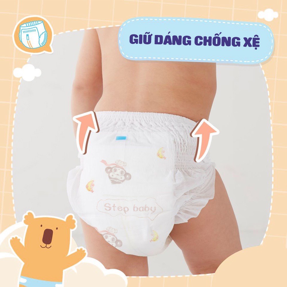 1 bịch Mini/Đại STEPBABY Combo Tã/Bỉm Quần/Dán Step baby Size M quần babycute, sumiko, takizumi, bỉm khỉ, tã voi