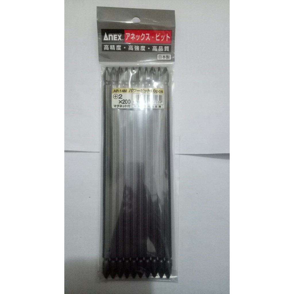Mũi vít 2 đầu có từ tính dài 200mm-300mm hãng Anex Nhật Bản AP-14M+2x200/300