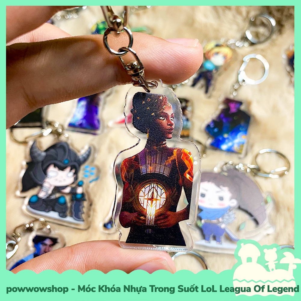 [Sẵn VN - Hỏa Tốc] Móc Khóa Nhựa Acrylic 5cm Trong Suốt Phong Cách Gaming LoL League Of Legends
