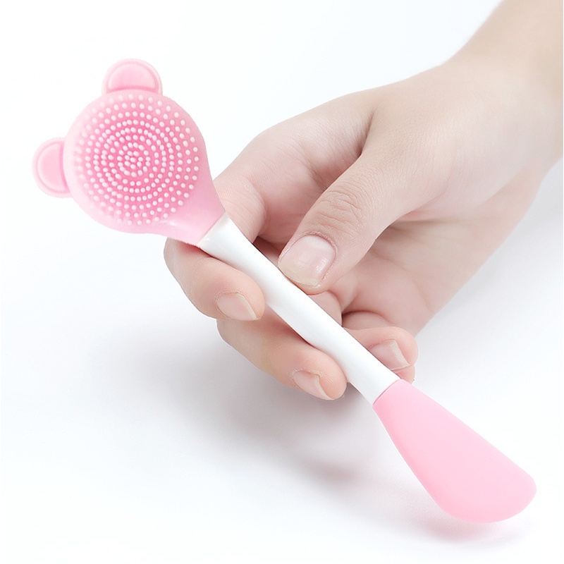 Cọ Đắp Mặt Nạ silicone Hai Đầu Đa Năng Hình Gấu JP1