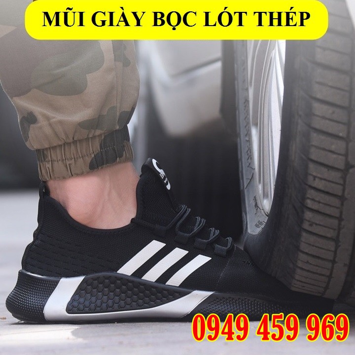 Giày Bảo Hộ Lao Động Thể Thao Nam - Hàng Cao Cấp - Chống Đinh Chống Cắt - Siêu Bền Siêu Nhẹ - Tặng Kèm Tất