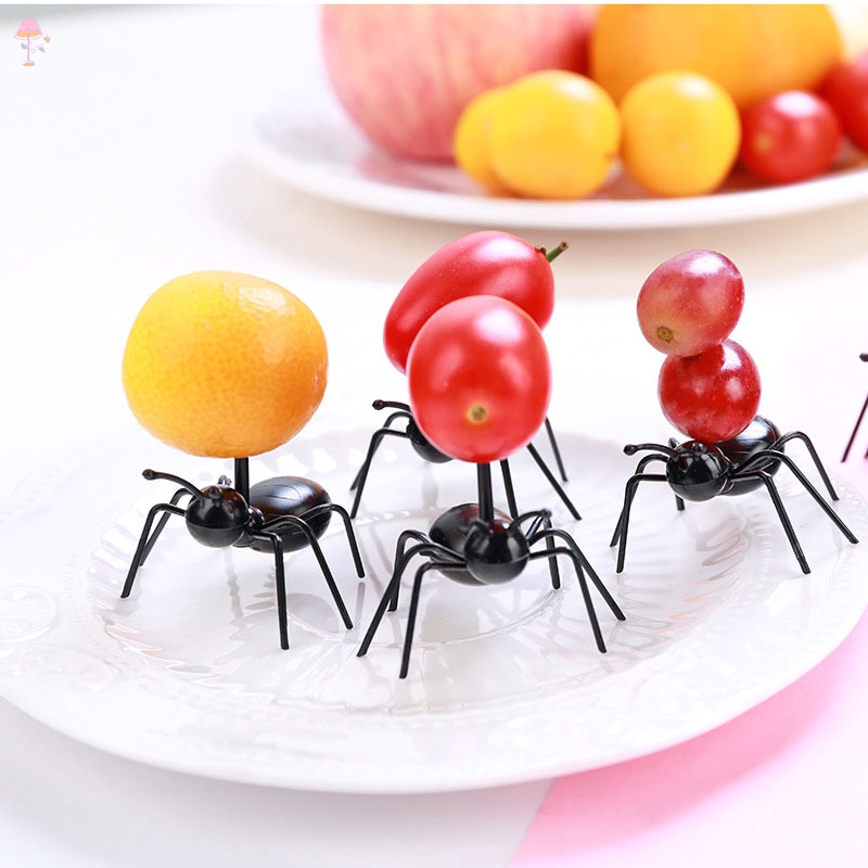 LL Animal Farm Ant Fruit Fork Mini Cartoon Children Food Fruit Party Decor  @VN