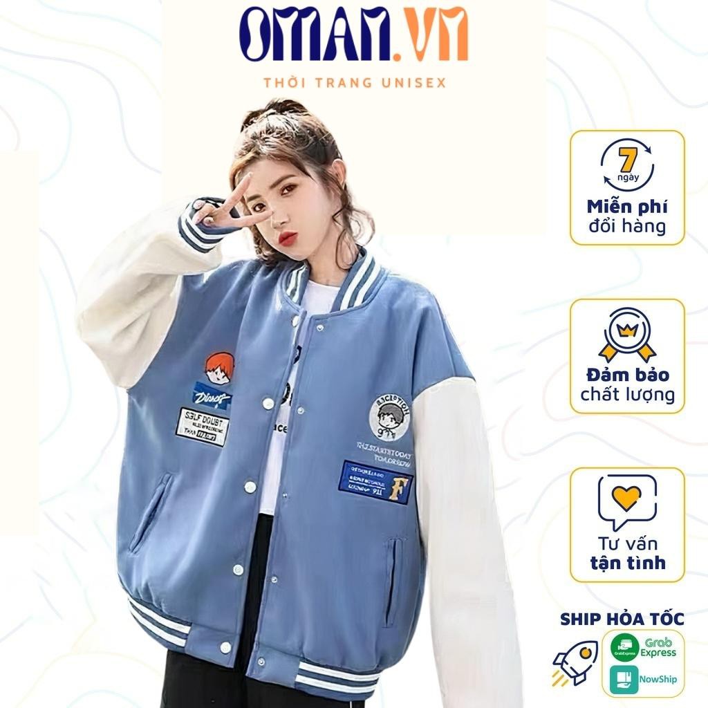 Áo khoác bomber nỉ IN DINER form rộng Unisex Áo bomber nỉ Cardigan trần bông trẻ trung Oman - HÀNG MỚI VỀ