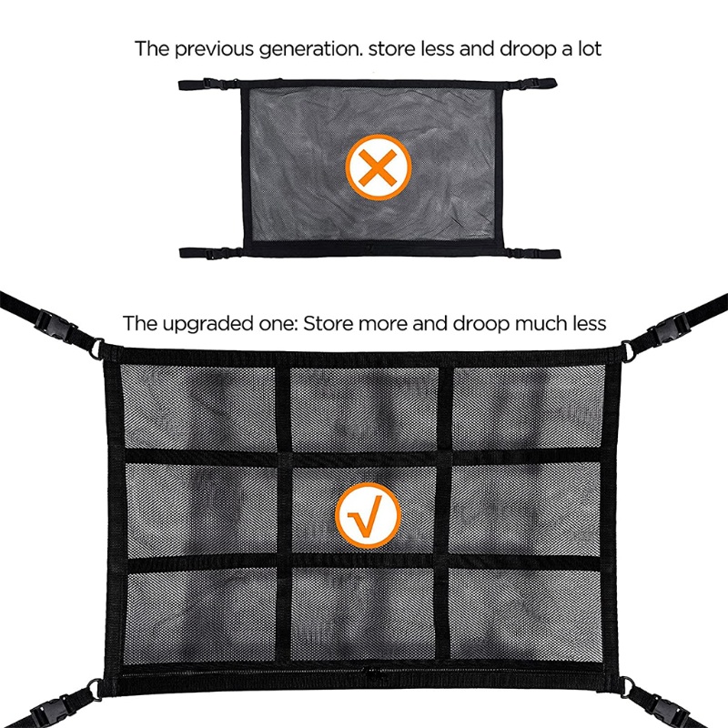 Túi Lưới Đựng Đồ Dùng Gắn Trần Xe Hơi Tùy Chỉnh Tiện Dụng