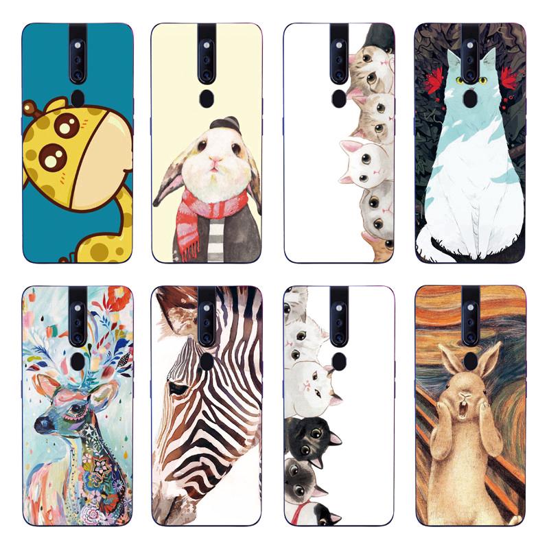 Cute Rabbit Back Cover OPPO F11 Pro / R19 / A5 / A3S / Realme 2 TPU Soft Case