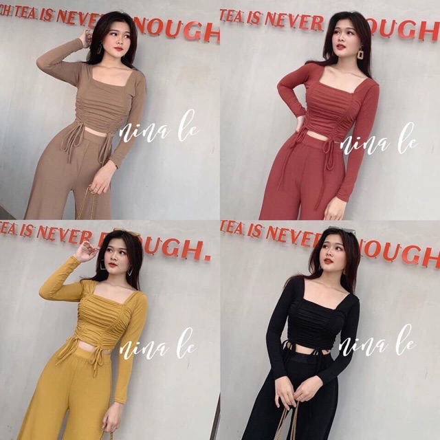 Set quần ống rộng