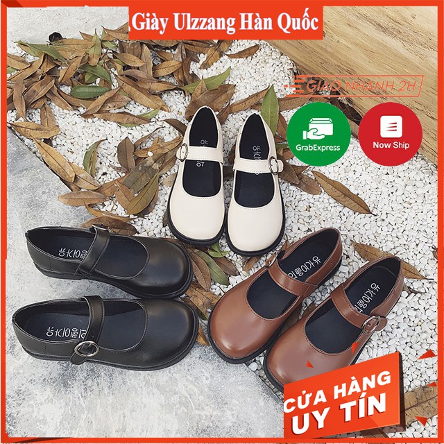 Giày Mary Janes khuy tròn ba màu (form rộng, nên lùi 1 size) rẻ nhất