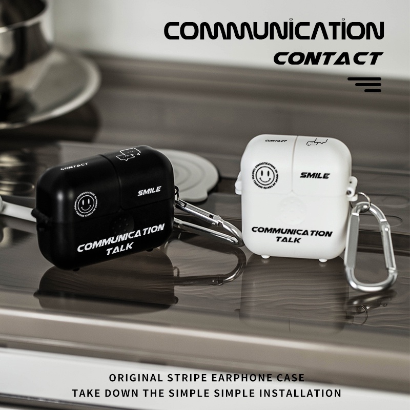 Vỏ Bảo Vệ Hộp Sạc Tai Nghe Airpods 3 Airpods 2 Airpods 2nd gen 1 / 2 Pro Mềm Hình Mặt Cười Dễ Thương