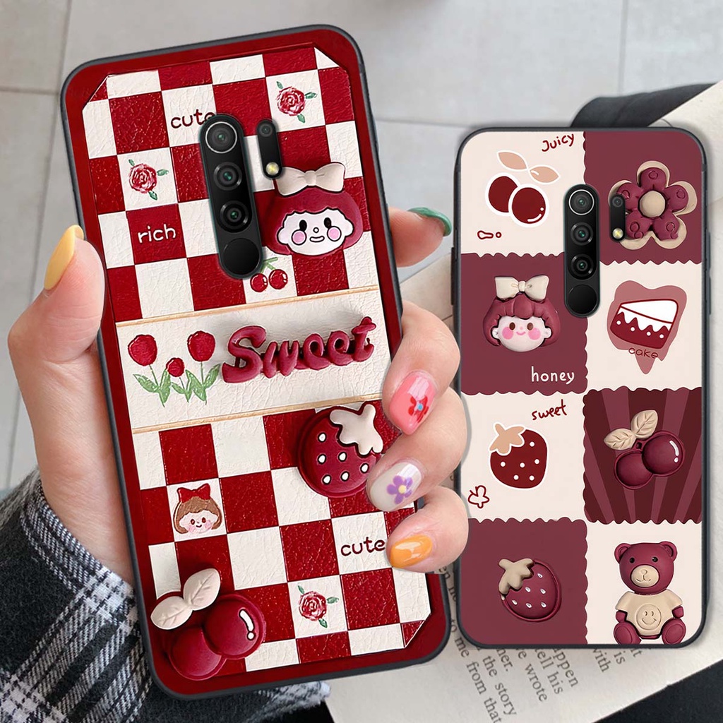 Ốp Xiaomi Redmi 9 in hình trái tim, caro kẹo ngọt đầy cá tính siêu đẹp siêu chất