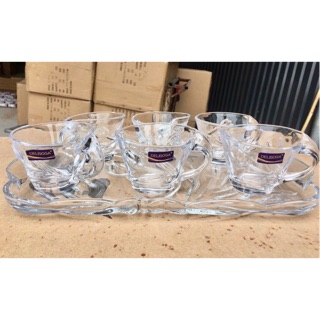 Bộ 6 cốc thuỷ tinh 180ml kèm khay đựng