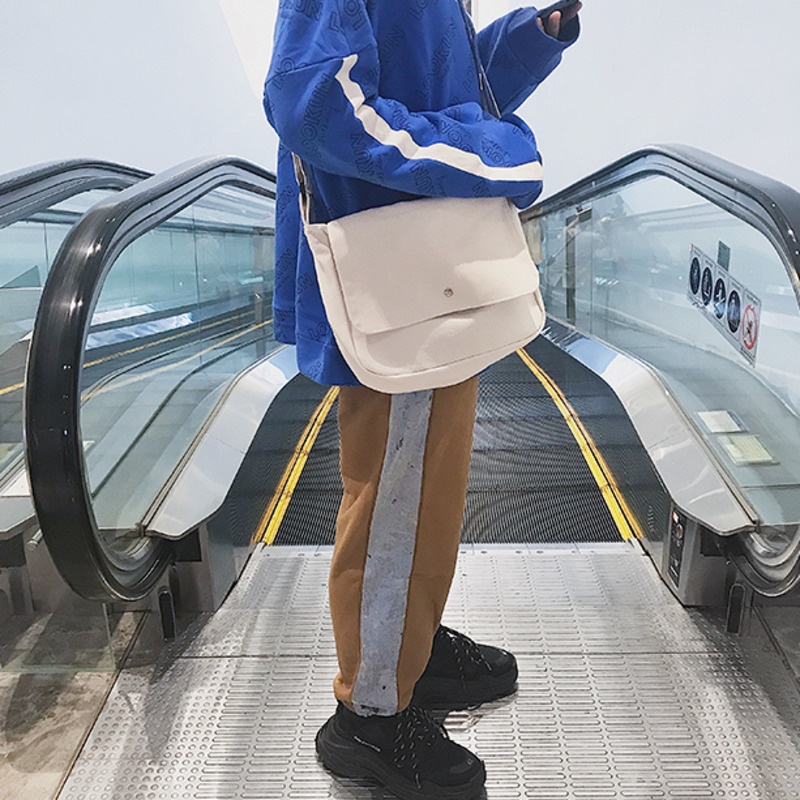 Túi Xách Canvas Màu Đen Cỡ Lớn 19002 Phong Cách Hàn Quốc