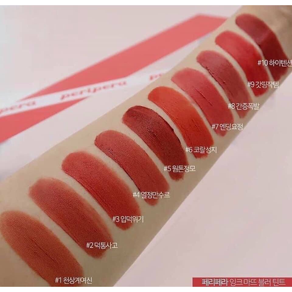 Son Kem Siêu Lì Peripera Ink Velvet Lip Tint (Sẵn màu 101,102,103)