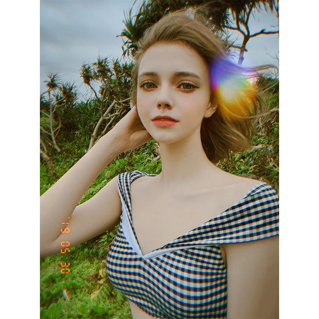 Bộ Đồ Bơi Bikini Eo Cao Nhún Bèo Chất Liệu Nylon Màu Sắc Cổ Điển Phong Cách Hàn Quốc Thời Trang Cho Nữ | BigBuy360 - bigbuy360.vn