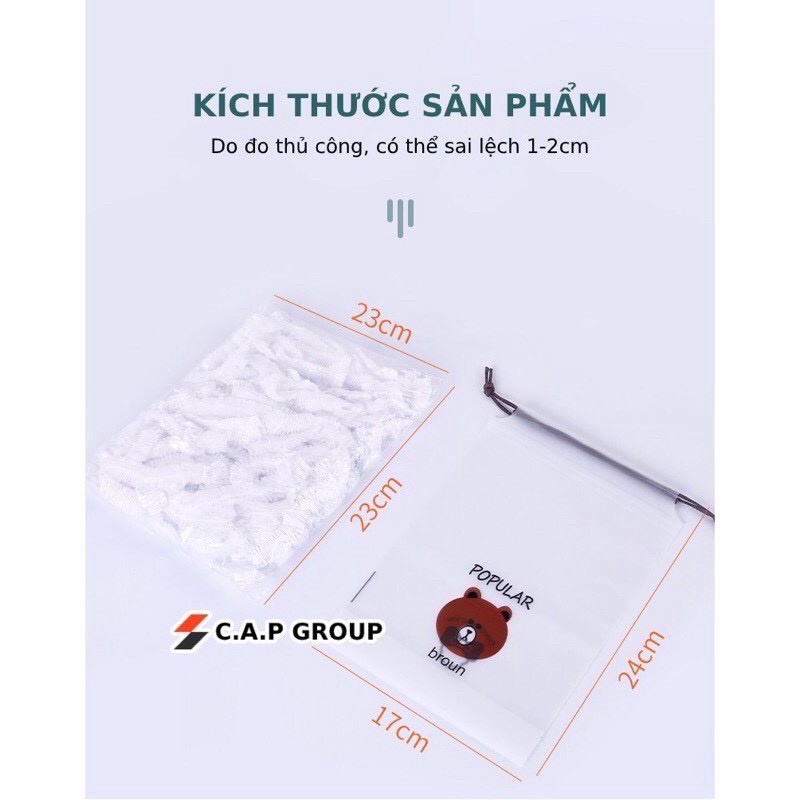 SALE❤️FREE SHIP❤️Set 100 Túi Màng Bọc Thực Phẩm Có Chun Co Dãn Tái Sử Dụng Được