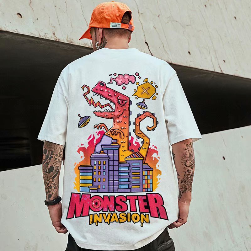 Áo thun tay ngắn in hình cá tính cho nam và nữ size M-8XL
