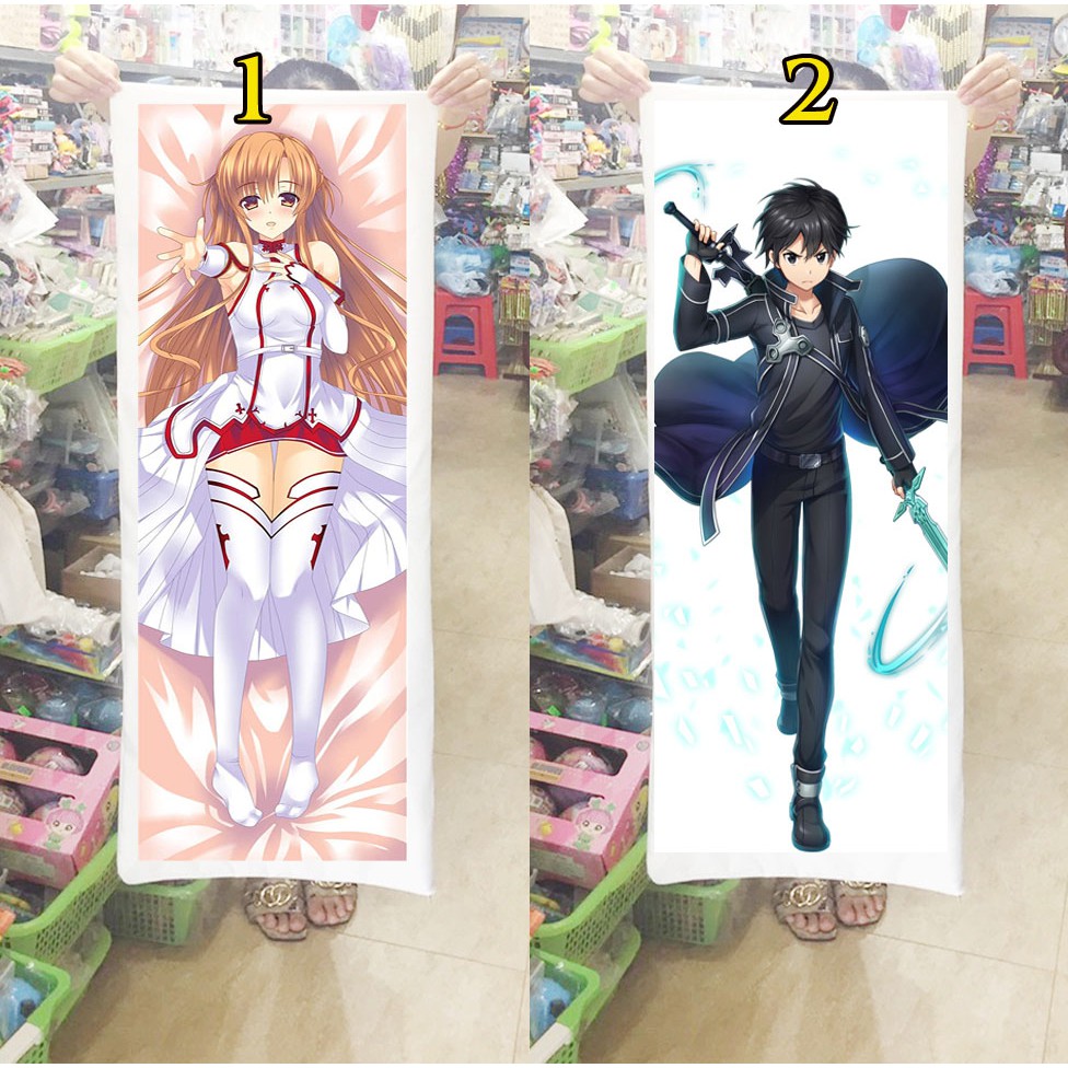 Gối ôm dài  Gối ngủ anime Sword at online có ruột bông 1mx40cm (Tặng 1 poster hoặc 1 huy hiệu)