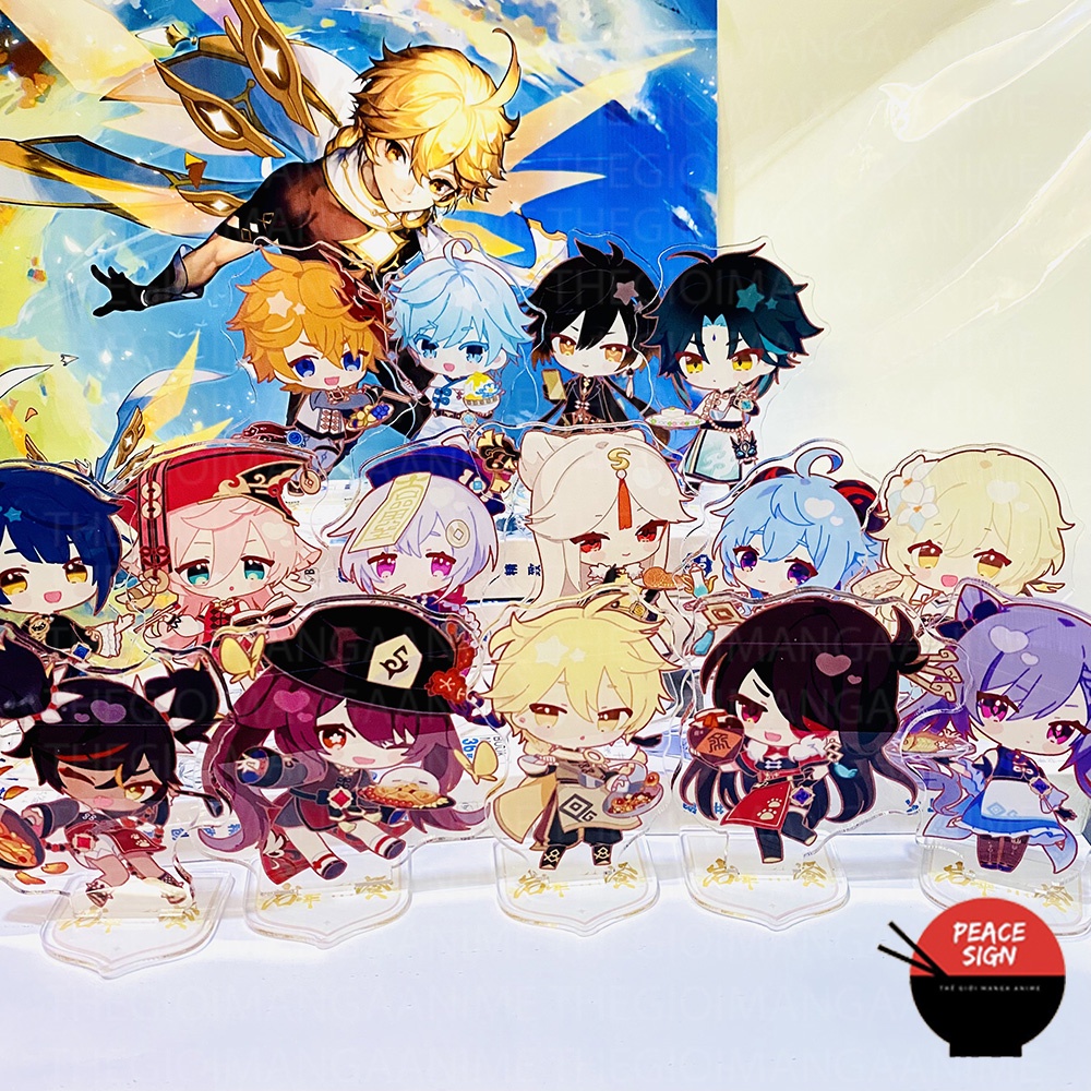 ( MINI - M2 ) Mô hình Standee GENSHIN IMPACT Sweets Paradise ver QUÁN ĂN game anime chibi mica trưng bày