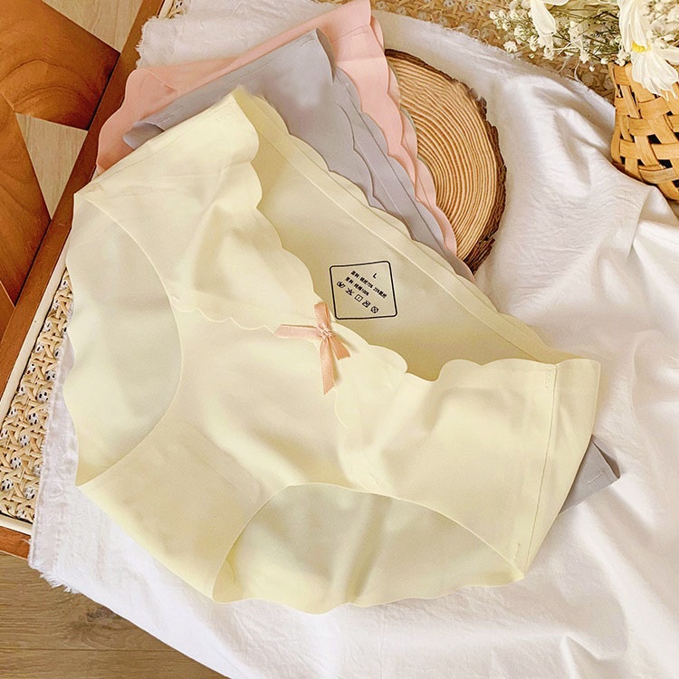SET 4 QUẦN LÓT BẦU VÀ SAU SINH CẠP CHÉP SÓNG KHÔNG ĐƯỜNG MAY CHẤT LỤA BĂNG KHÁNG KHUẨN 85KG