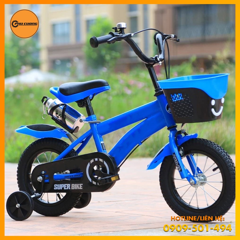 Bánh Phụ Nhựa Cứng Đa Kích Thước Cho Xe Đạp Trẻ Em 14-16-20inch - Chân Thép Siêu Dày, Bền Chắc