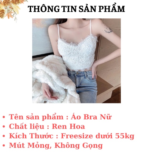 Áo Bra 2 Dây Ren Cao Cấp - Áo Ngực Không Gọng - Bra Nữ Mút Mỏng Quyến Rũ AMYBRA B379