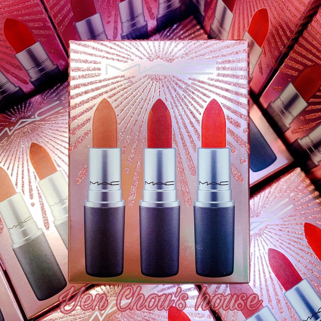 💋SET SON MAC MACYS HOLIDAY TRIO - 3 THỎI FULLSIZE - Limited Edition