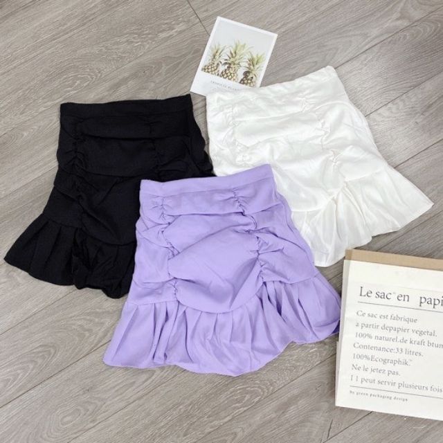 (Video ảnh thật) Chân váy nhúng kèm lót CH