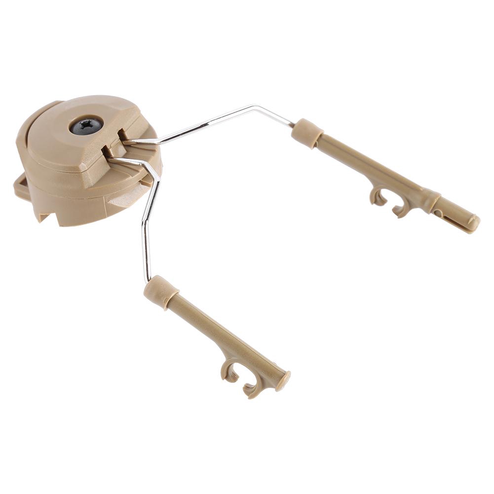 2pcs POM+ Stainless Steel Helmet Arc Rail Suspension Headset Support For Peltor Comtac