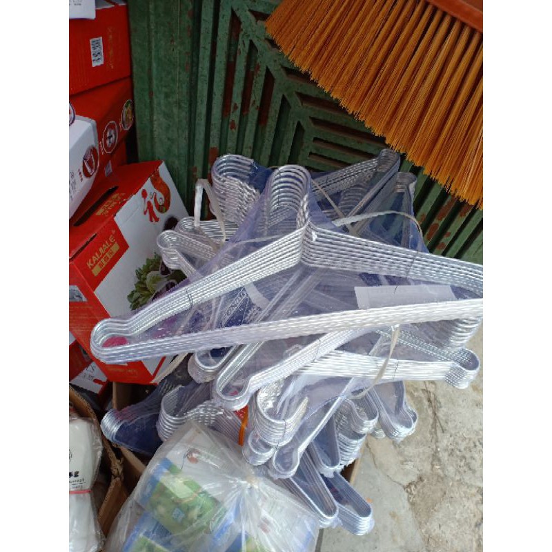 SÉT 10 MÓC NHÔM CỠ ĐẠI TREO QUẦN ÁO DÀY, ÁO KHOÁC 43cm