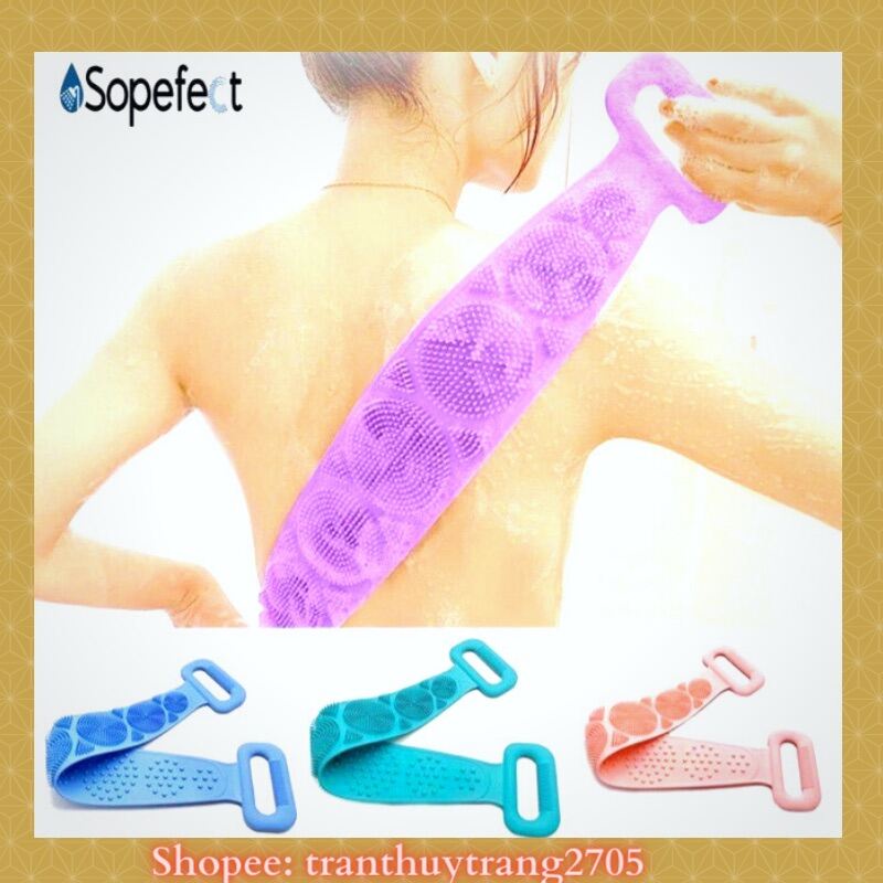 Dây chà lưng massage cơ thể khi tắm bằng silicon gai