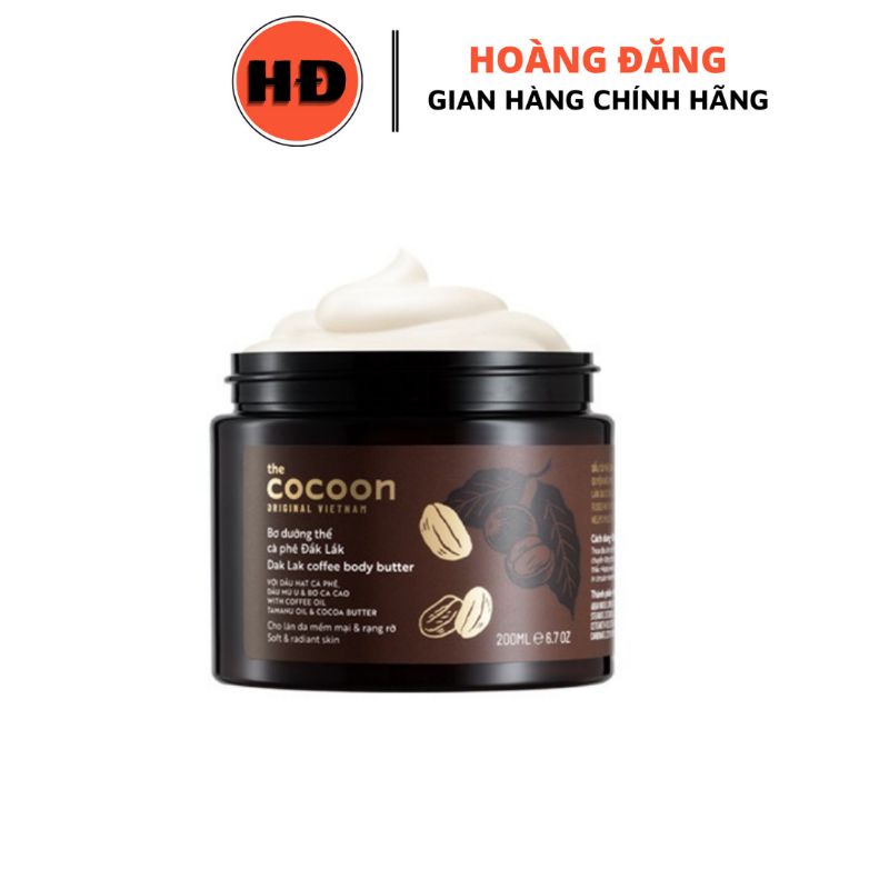 Bơ dưỡng thể Cà Phê Đắk Lắk Cocoon 200ml