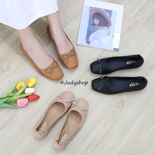 Giày Bệt Nữ G E O X Nơ Chuông Da Mềm V N X K