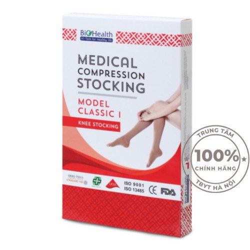 Vớ Đầu Gối - Tất Y Khoa Ngăn Ngừa CHỐNG GIÃN TĨNH MẠCH BioHealth Classic I AD Màu da - CHÍNH HÃNG