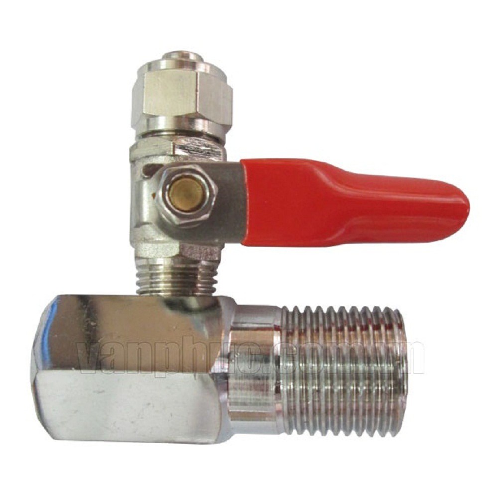 Bộ chia nước đầu vào cho máy lọc nước và  hệ thống phun sương, ren 21mm, có van khóa.