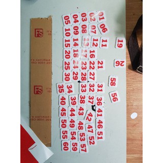 thẻ giữ xe . thẻ số mica