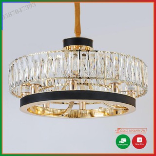 Chùm Pha Lê Cao Cấp Màu Vàng Gold Phi 600