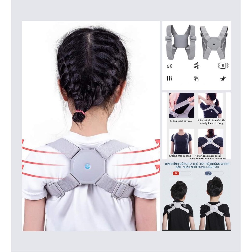 Đai Chống Gù Lưng Trẻ Em Thông Minh, Ngừa Cong Vẹo Cộ Sống, Giúp Ngồi Đúng Tư Thế, Chống Cận Thị, Độ Đàn Hồi Tốt
