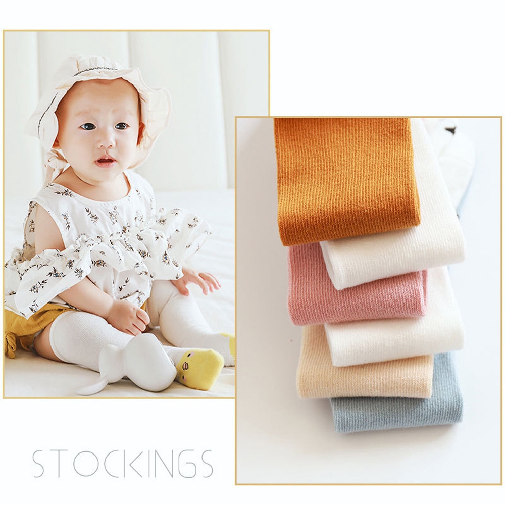 Vớ Cotton Dài Qua Gối Đính Nơ Cho Bé Gái Từ 0-3 Tuổi