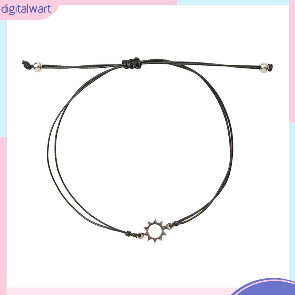 Set 2 vòng tay tình bạn mặt trăng và mặt trời có thể điều chỉnh được