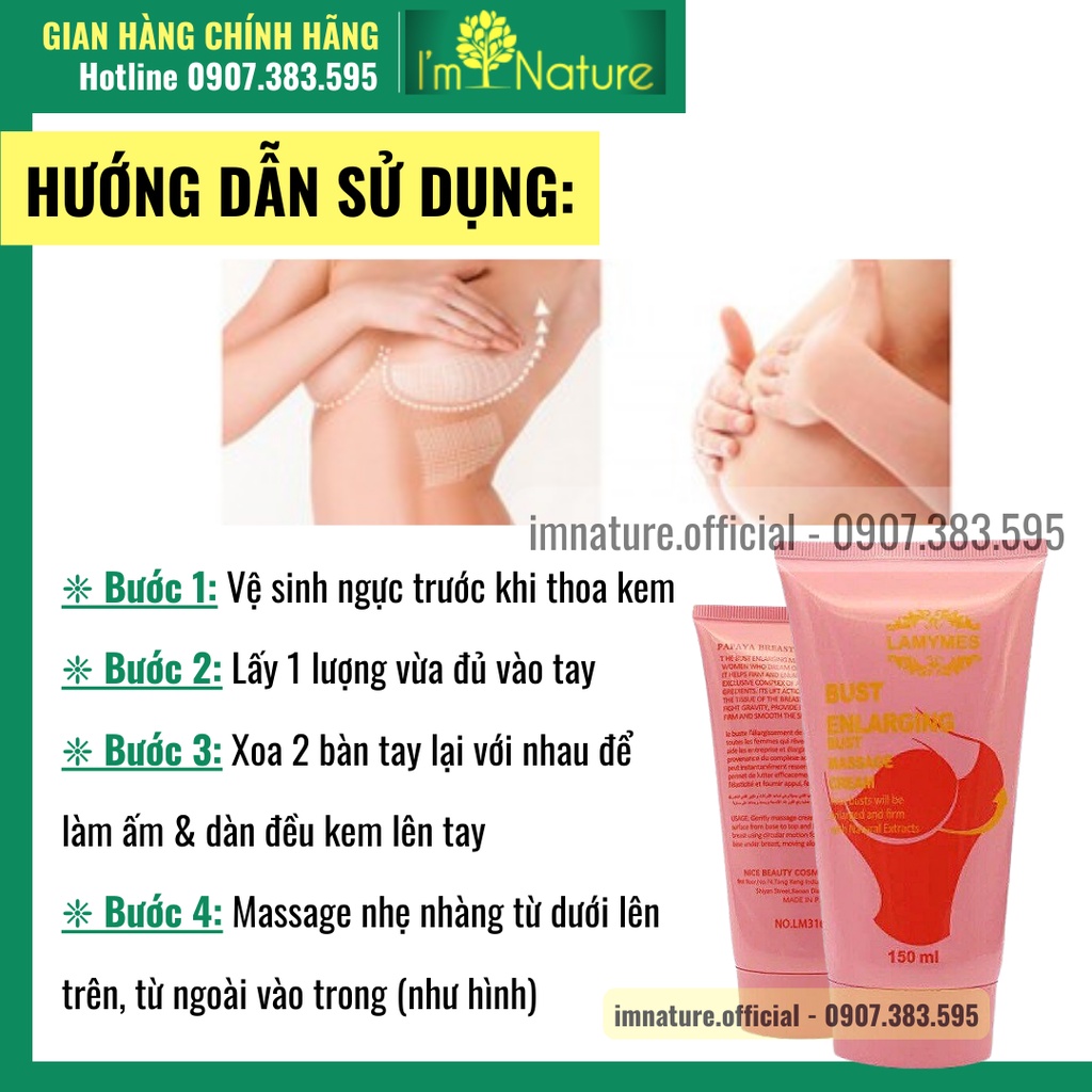 Kem Massage Nở Ngực Bust Enlarge Dưỡng Da Săn Chắc Aichun