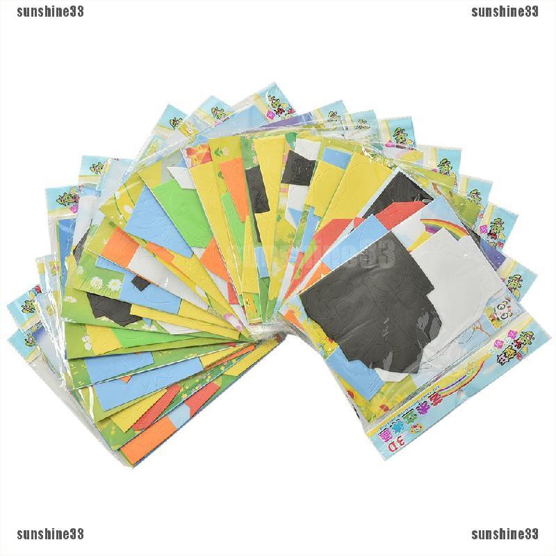 【COD•suns】1 Pcs DIY Cartoon Animal 3D EVA Foam Sticker Puzzle Toys for Kids St