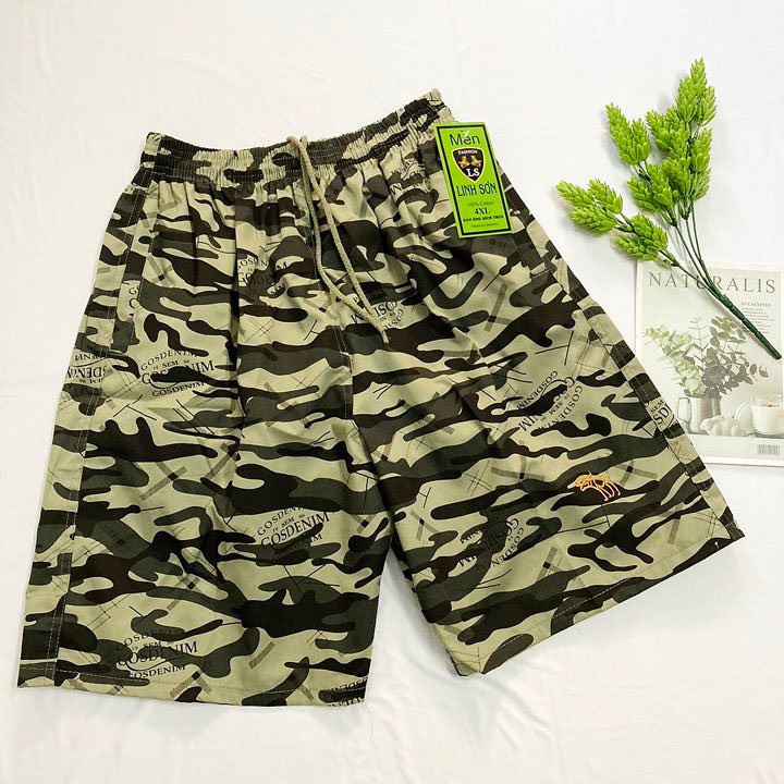 Quần đùi short lửng nam vải kate mềm đẹp size đại từ 65kg - 70kg có túi trước có khóa và túi sau lưng thun dây rút - L4X