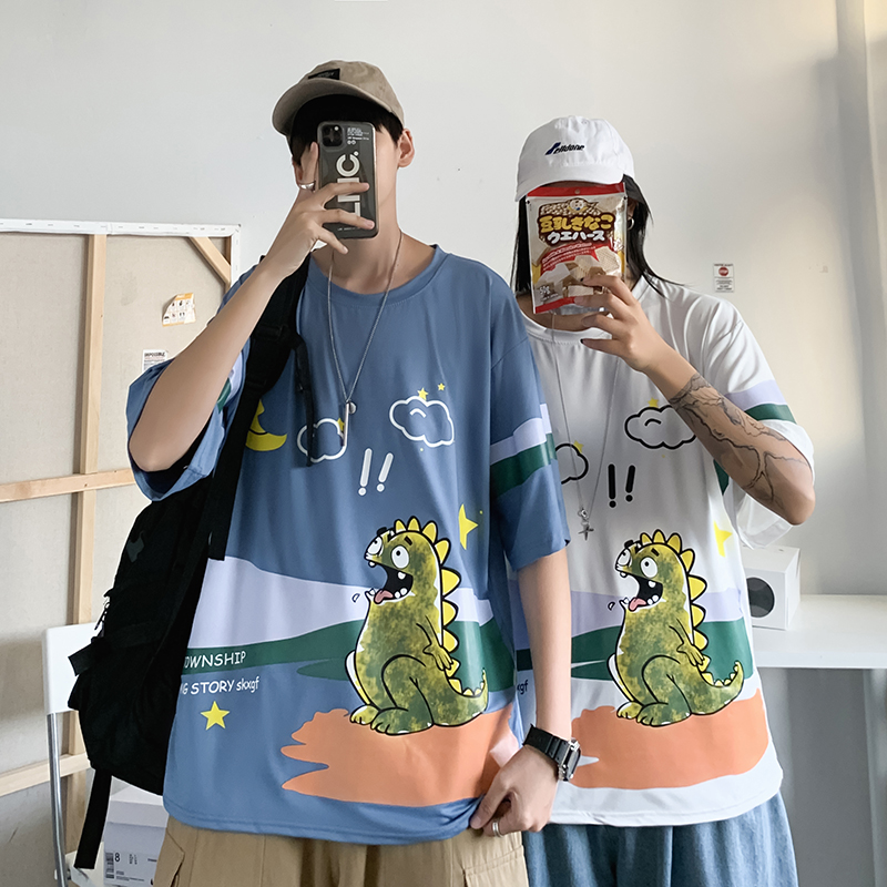 Áo Thun Tay Ngắn Cổ Tròn 10 Màu Tùy Chọn Phong Cách Hàn Quốc Thời Trang Cho Cặp Đôi Size M - 3xl