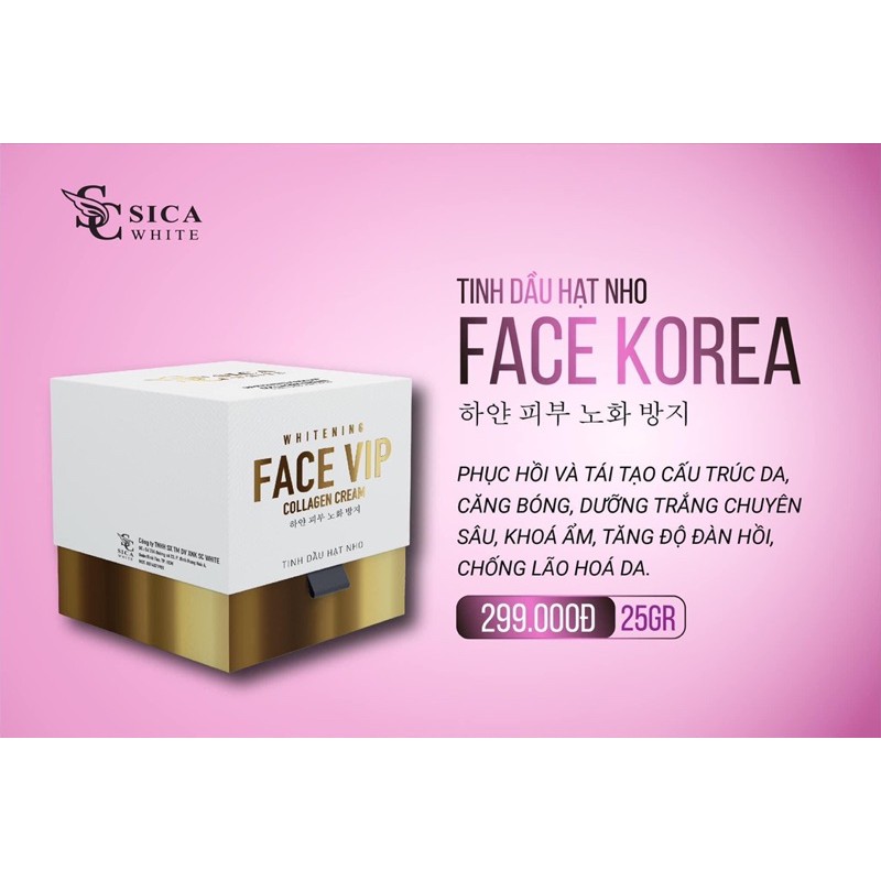 Face Vip Sica White / Dưỡng trắng da tự nhiên