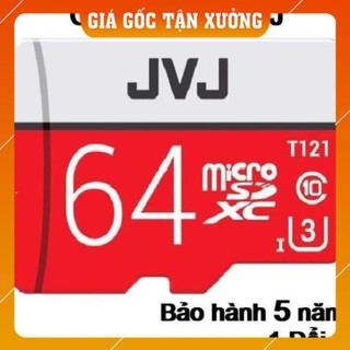 [GIÁ SỐC] Thẻ nhớ 64G Pro JVJ U3 Class 10 – chuyên dụng cho CAMERA, BH 5 năm, 1 đổi 1