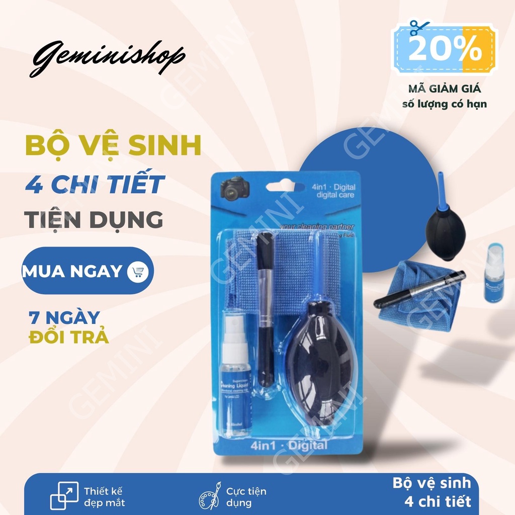 Bộ Vệ Sinh Laptop, LCD, MÁY ẢNH, BÀN PHÍM 4 IN 1